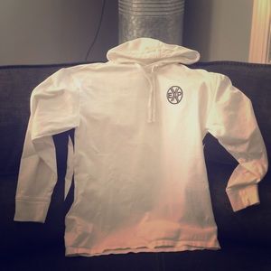 Men’s Express white Hooded Sweatshirt size  small